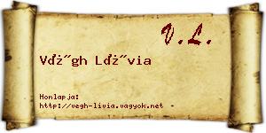 Végh Lívia névjegykártya