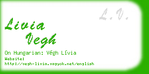 livia vegh business card