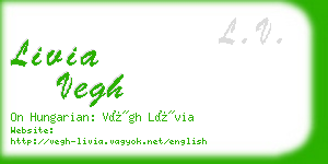 livia vegh business card